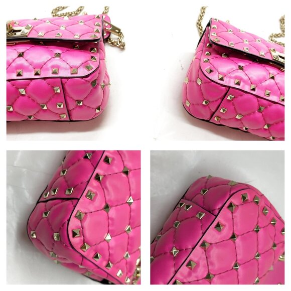 Authentic Valentino Garavani Pink Leather Shoulder Bag mn845-112525 - Picture 6 of 16